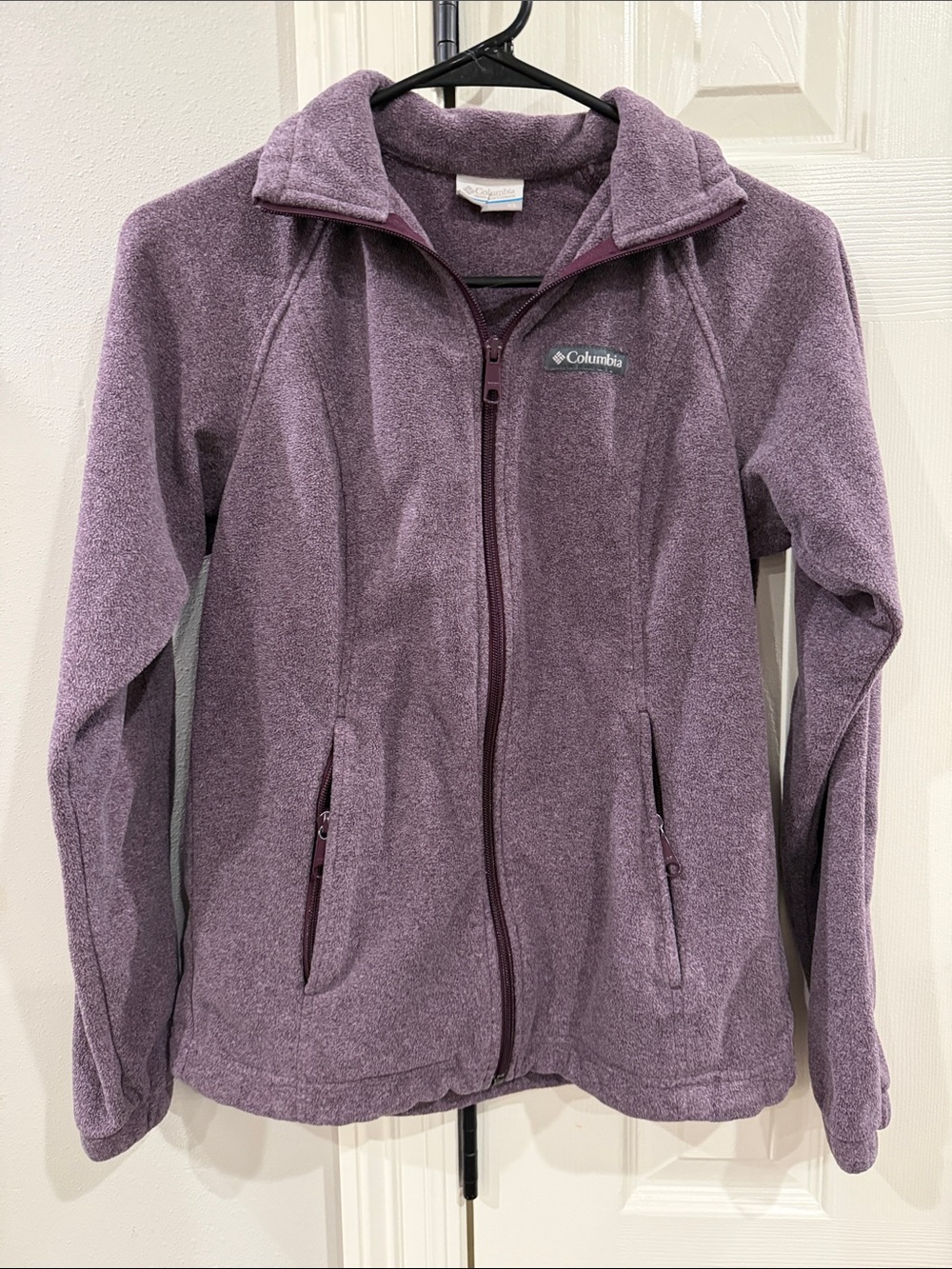 Columbia Women's Lavender Full-Zip Teddy Fleece Jacket Sz xs